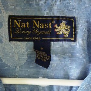 Nat Nast Silk Short Sleeve Shirt Med. Cool Flecked